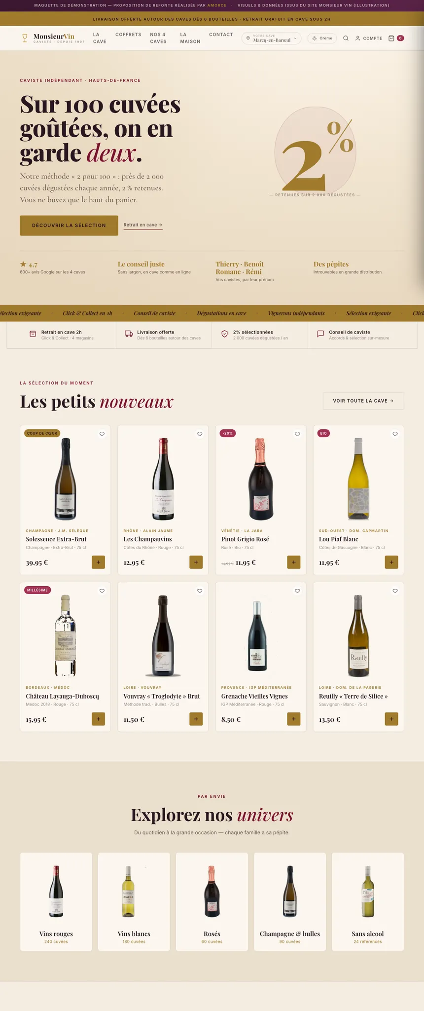 Aperçu du site généré